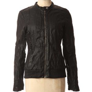 Ladies Womens Kismet faux leather bomber jacket coat XS